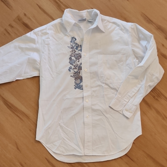 Warner Bros. Other - Vintage Warner Bros. Looney Tunes Classic Button-down with Cartoon Embroidery